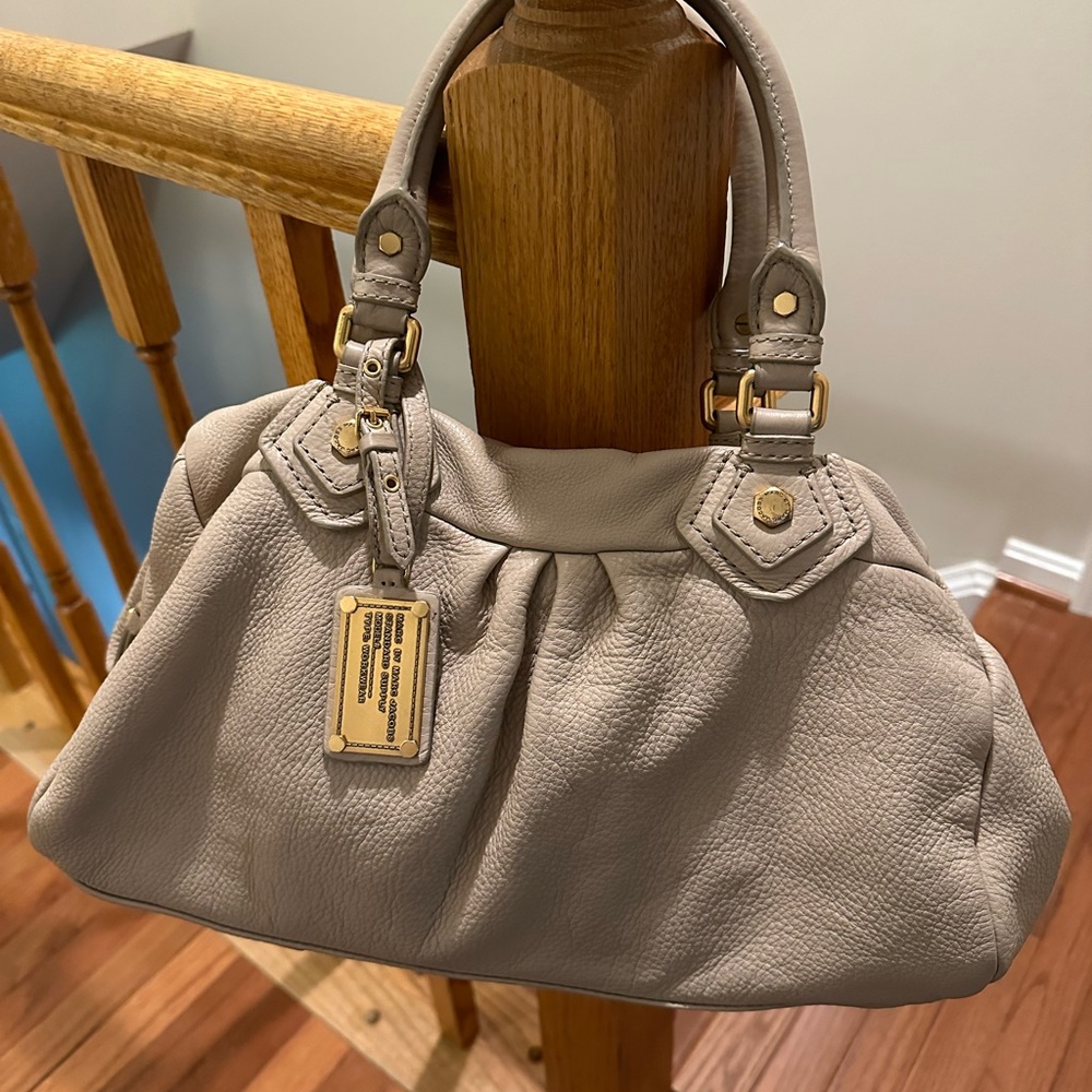 Marc by Marc Jacobs Taupe Leather Satchel